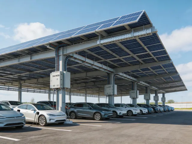 Industrial solar carport