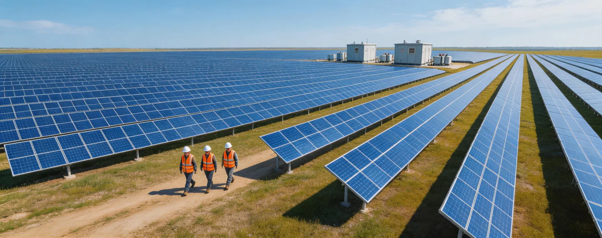 Utility scale solar field